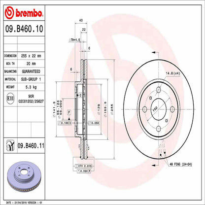 Brembo Disc Brake Rotor 09.B460.11