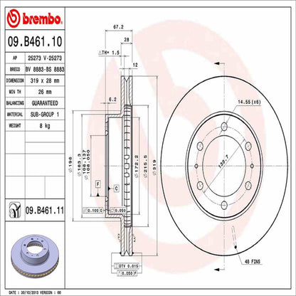 Brembo Disc Brake Rotor 09.B461.11
