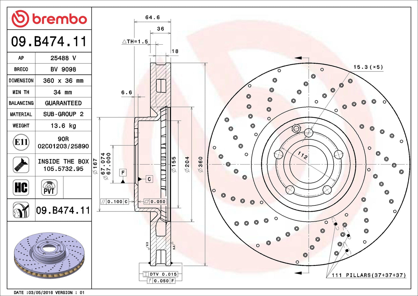Brembo Disc Brake Rotor