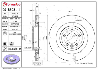 Brembo Disc Brake Rotor 09.B503.11