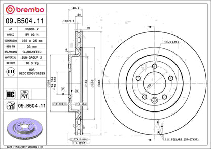 Brembo Disc Brake Rotor 09.B504.11