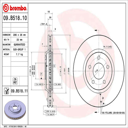 Brembo Disc Brake Rotor 09.B518.11