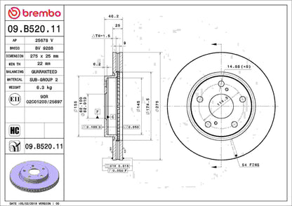Brembo Disc Brake Rotor 09.B520.11