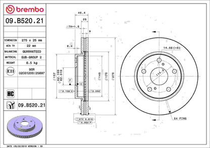 Brembo Disc Brake Rotor 09.B520.21