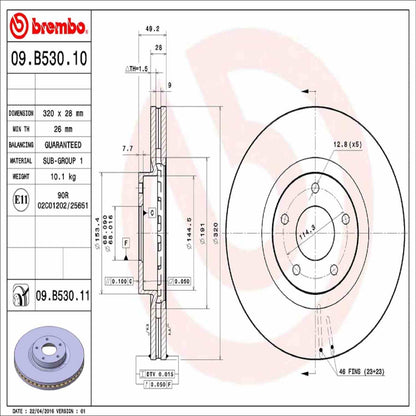Brembo Disc Brake Rotor 09.B530.11
