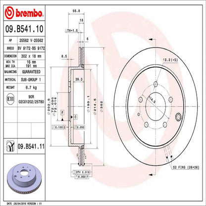 Brembo Disc Brake Rotor 09.B541.11
