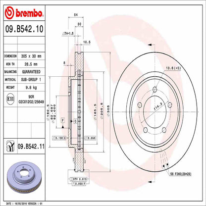 Brembo Disc Brake Rotor 09.B542.11