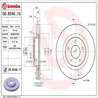 Brembo Disc Brake Rotor 09.B546.11