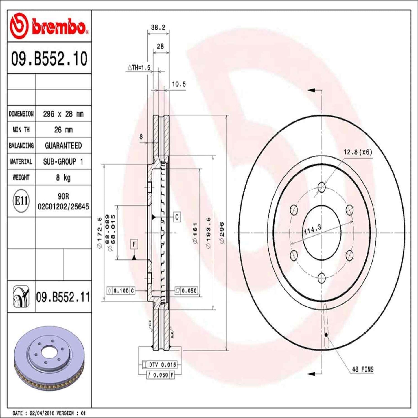Brembo Disc Brake Rotor