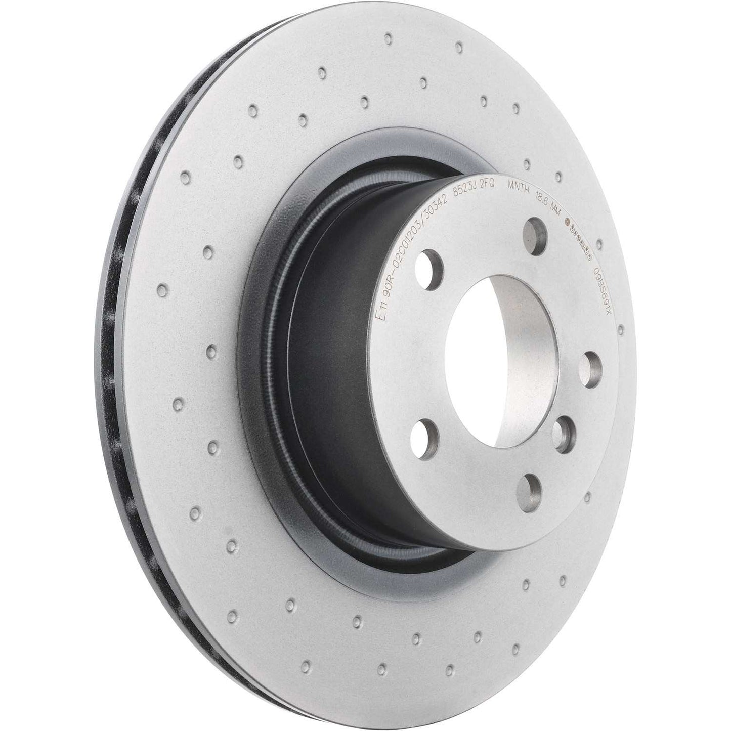 Brembo OE Brembo 11-17 BMW X3/15-18 X4 Rear Premium Xtra Cross Drilled UV Coated Rotor 09.B569.1X