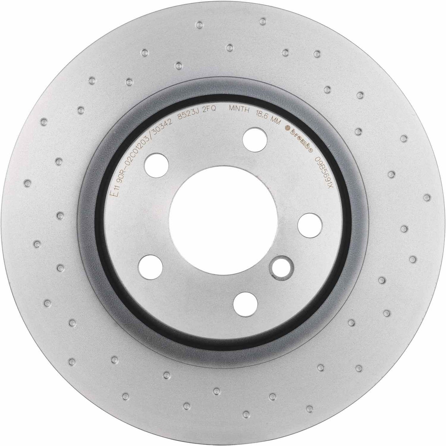 Brembo OE Brembo 11-17 BMW X3/15-18 X4 Rear Premium Xtra Cross Drilled UV Coated Rotor 09.B569.1X