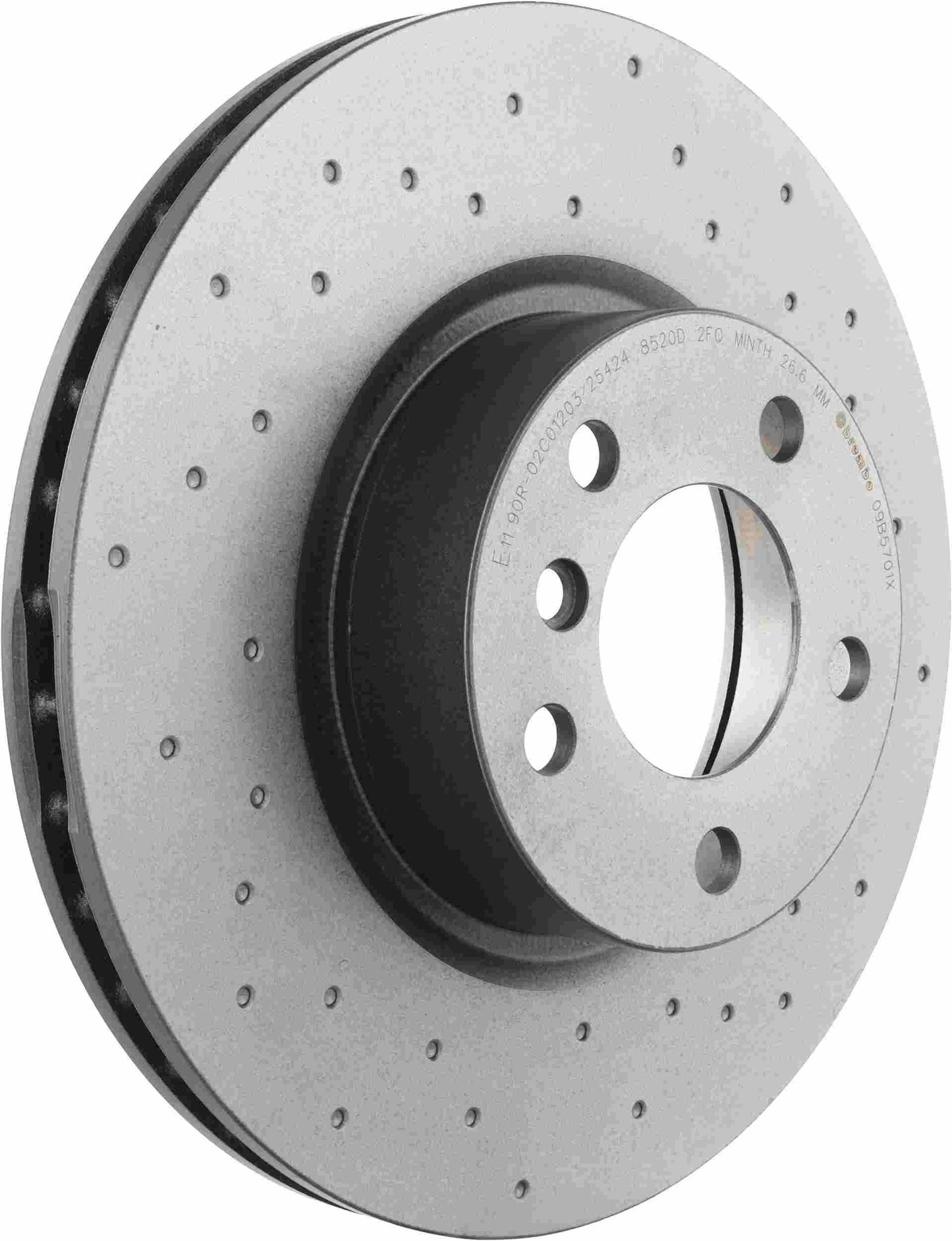 Brembo OE Brembo 11-17 BMW X3/15-18 X4 Front Premium Xtra Cross Drilled UV Coated Rotor 09.B570.1X