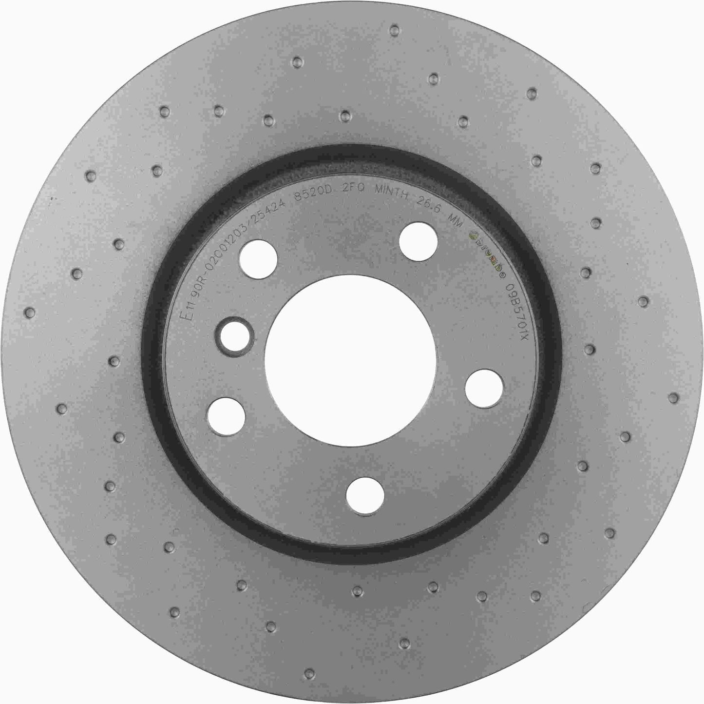 Brembo OE Brembo 11-17 BMW X3/15-18 X4 Front Premium Xtra Cross Drilled UV Coated Rotor 09.B570.1X
