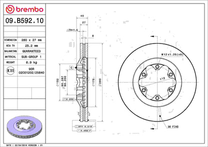 Brembo Disc Brake Rotor 09.B592.10