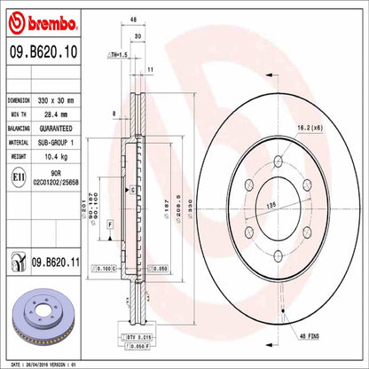 Brembo Disc Brake Rotor 09.B620.11