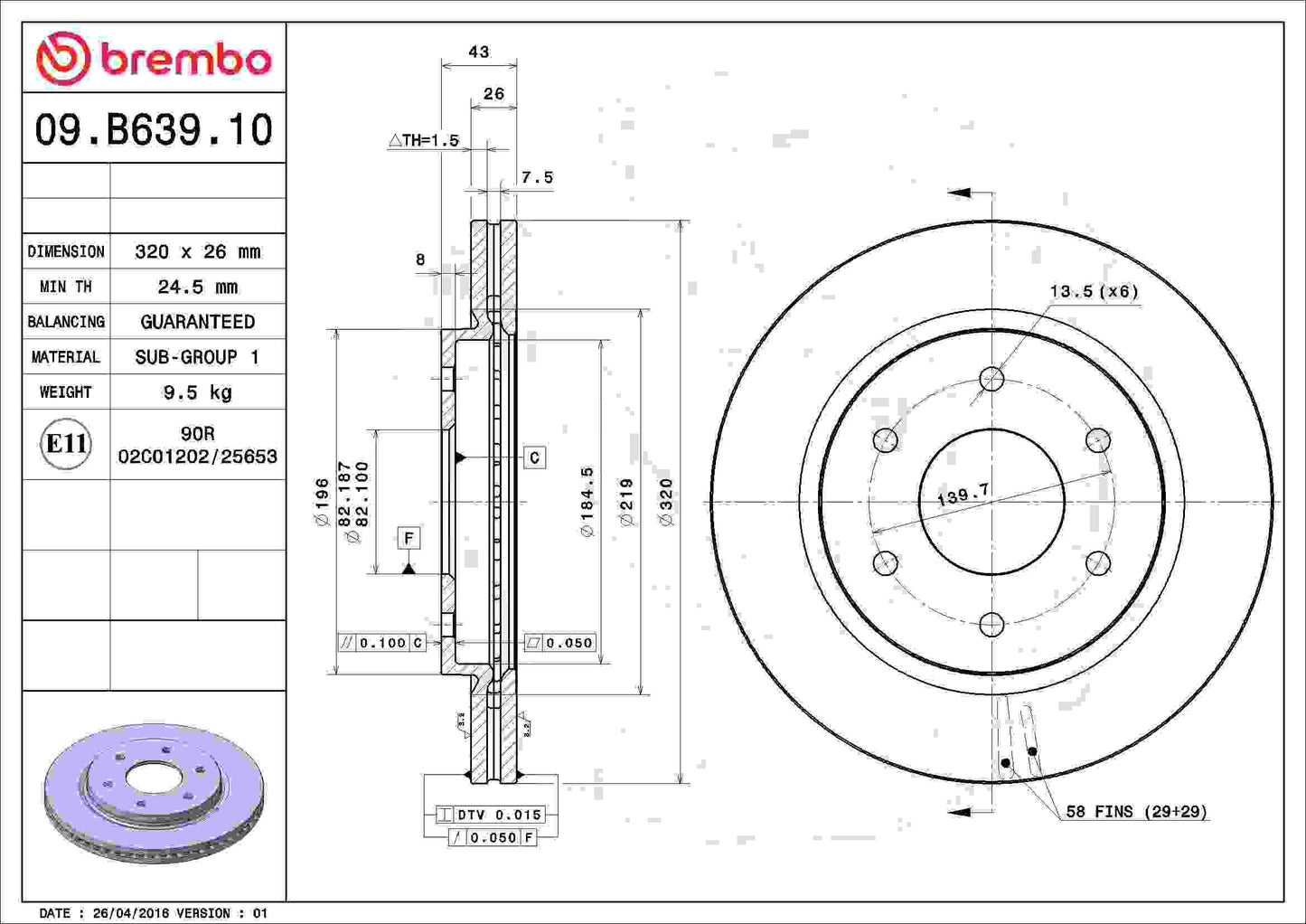 Brembo Disc Brake Rotor
