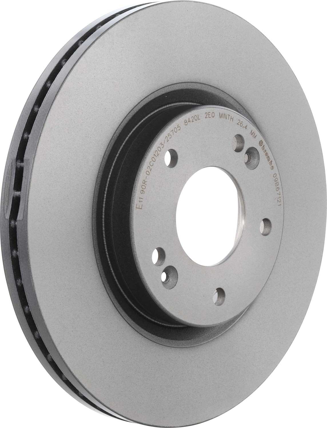 Brembo OE Brembo 10-12 Hyundai Santa Fe/11-13 Kia Sorento Front Premium UV Coated OE Equivalent Rotor 09.B671.21