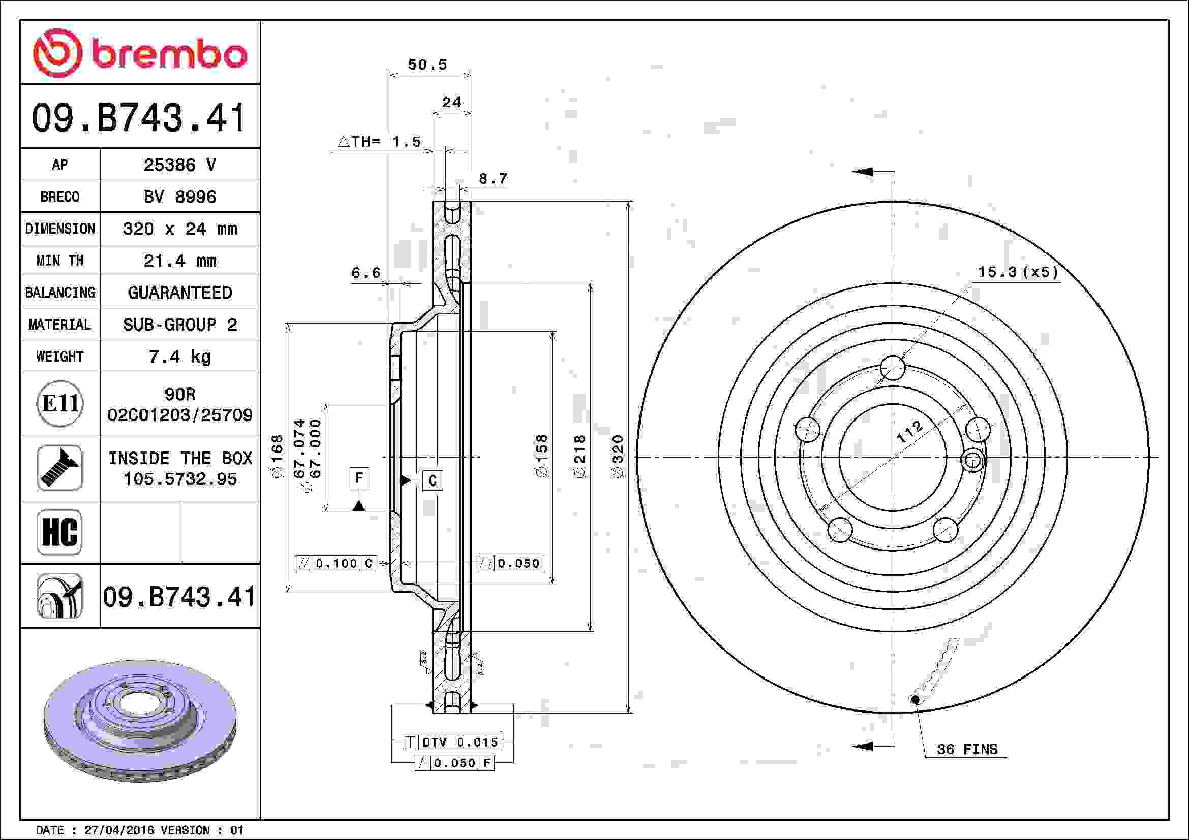 Brembo Disc Brake Rotor