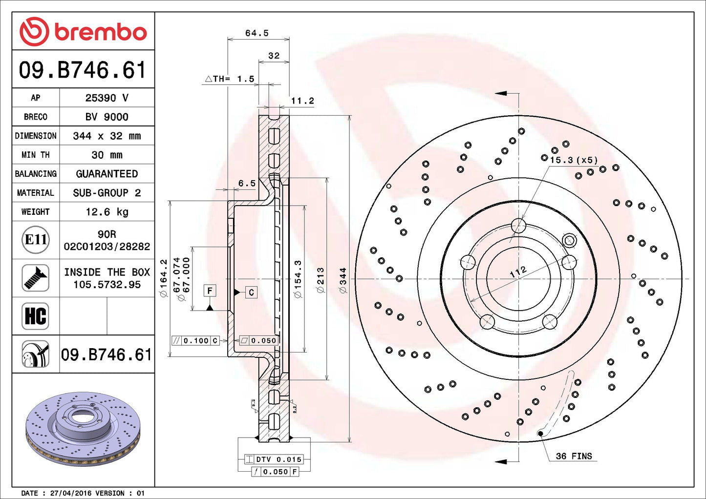 Brembo Disc Brake Rotor
