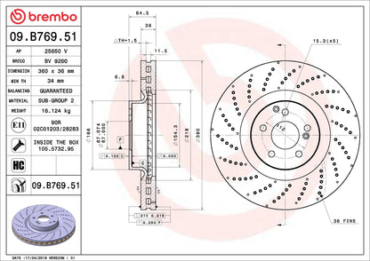 Brembo Disc Brake Rotor 09.B769.51