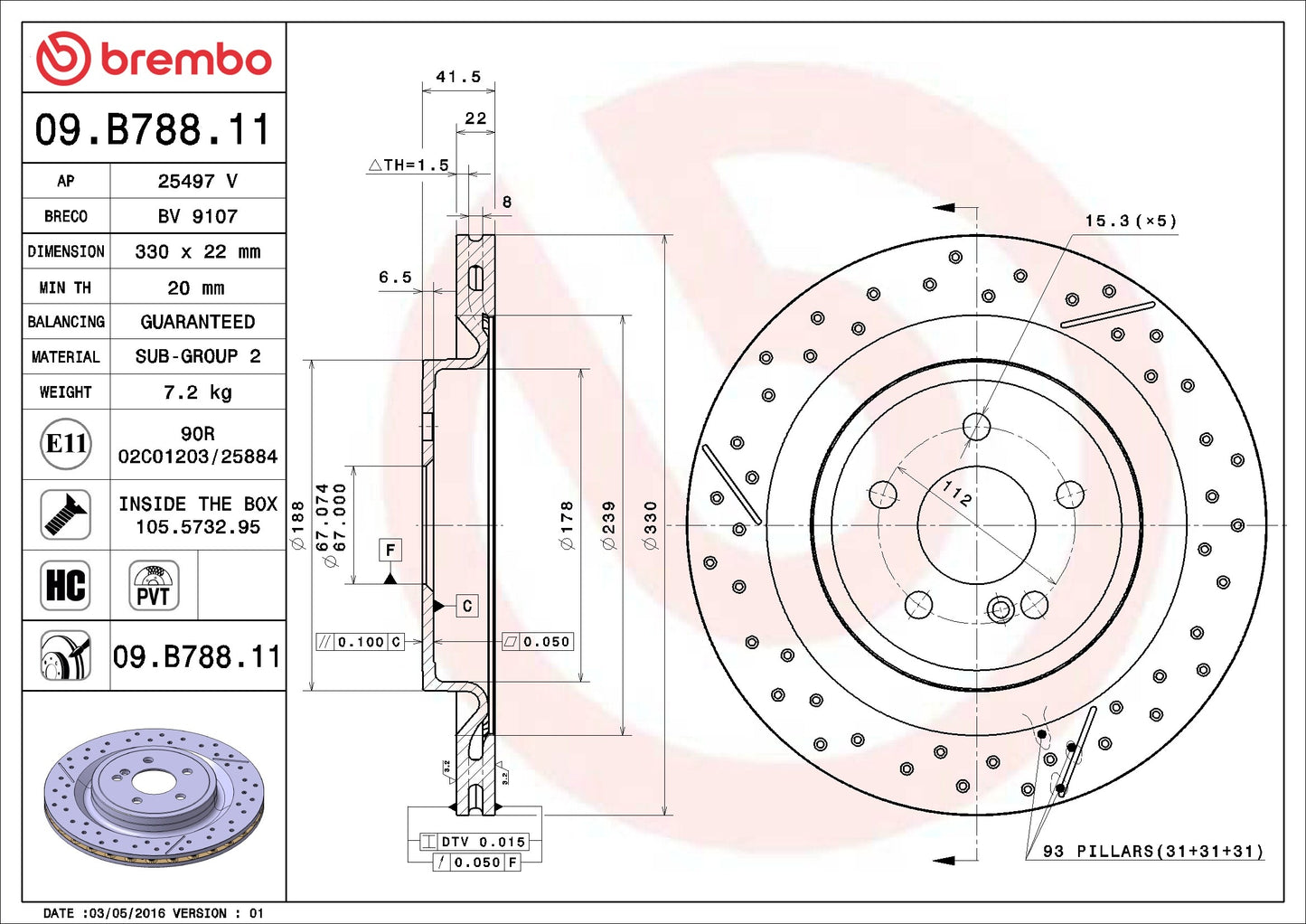 Brembo Disc Brake Rotor