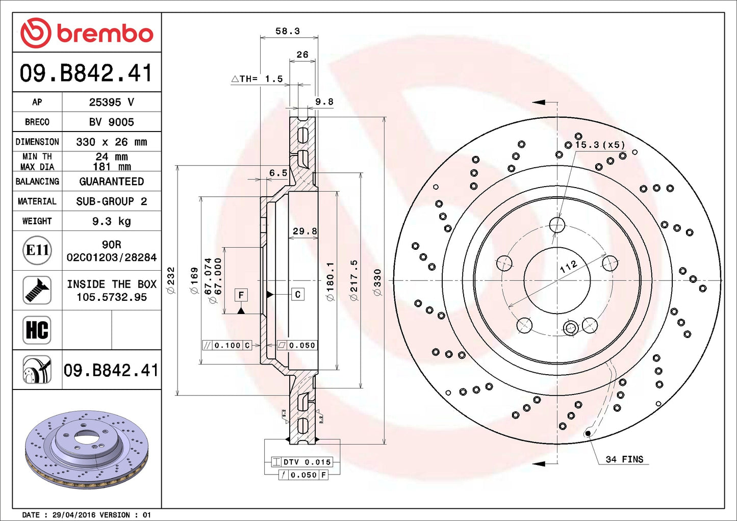 Brembo Disc Brake Rotor