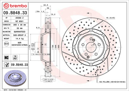 Brembo Disc Brake Rotor 09.B848.33