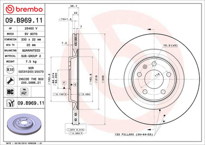 Brembo Disc Brake Rotor 09.B969.11