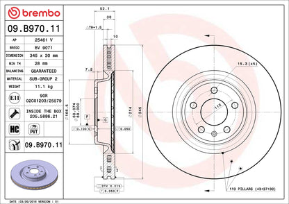 Brembo Disc Brake Rotor 09.B970.11