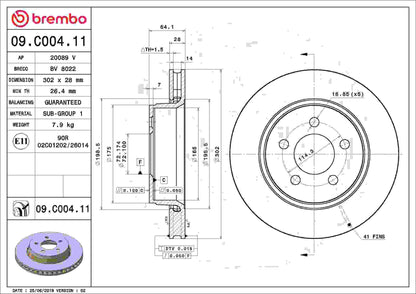 Brembo Disc Brake Rotor 09.C004.11