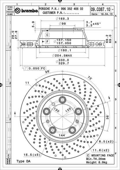 Brembo Disc Brake Rotor