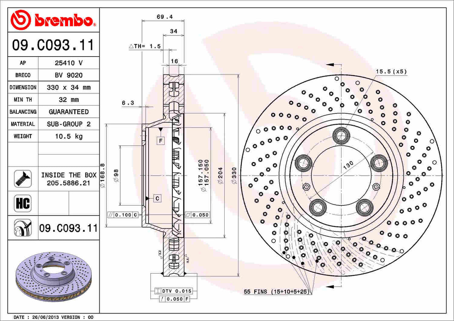 Brembo Disc Brake Rotor