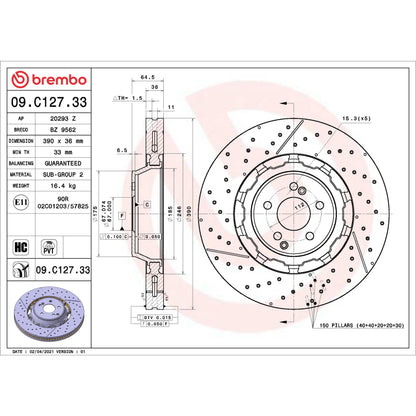 Brembo Disc Brake Rotor 09.C127.33