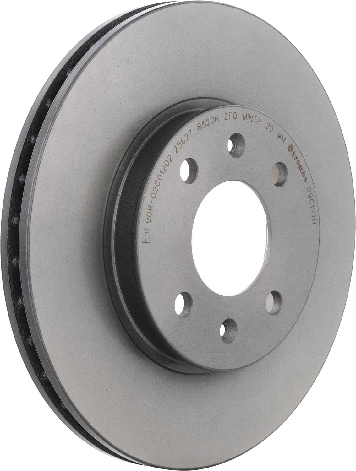 Brembo OE Brembo 12-17 Hyundai Accent/2012 Kia Rio Front Premium UV Coated OE Equivalent Rotor 09.C171.11