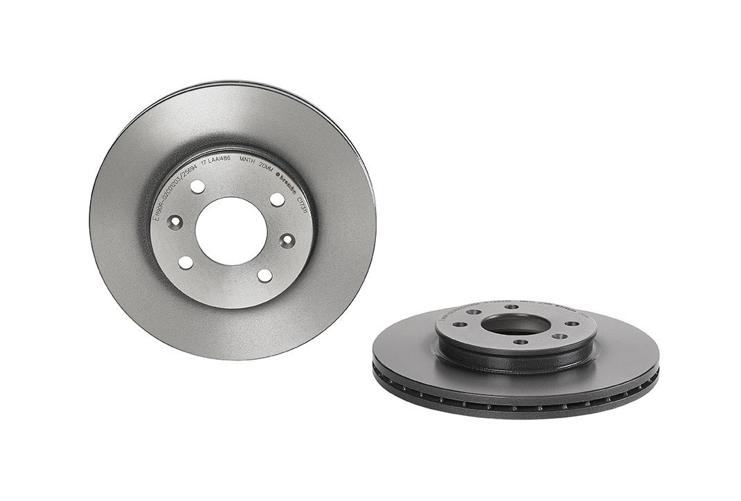 Brembo OE Brembo 12-17 Kia Rio Front Premium UV Coated OE Equivalent Rotor 09.C173.11