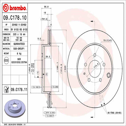 Brembo Disc Brake Rotor 09.C178.11