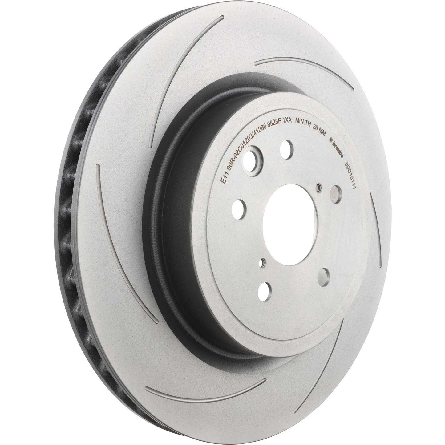 Brembo OE Brembo 16-20 Lexus GS F/15-20 RC F Rear Left Premium UV Coated OE Equivalent Rotor 09.C181.11