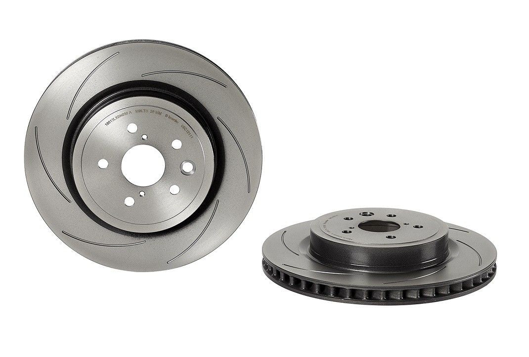 Brembo OE Brembo 16-20 Lexus GS F/15-20 RC F Rear Left Premium UV Coated OE Equivalent Rotor 09.C181.11