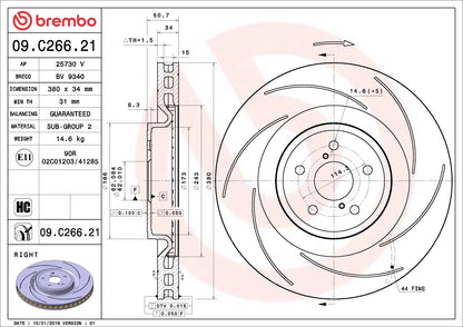 Brembo Disc Brake Rotor 09.C266.21