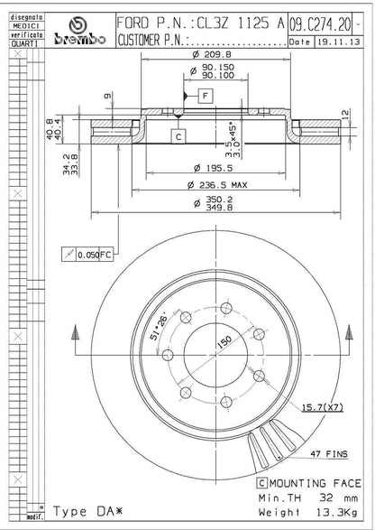 Brembo Disc Brake Rotor