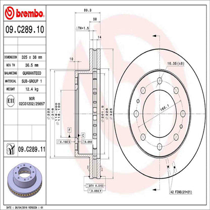 Brembo Disc Brake Rotor 09.C289.11