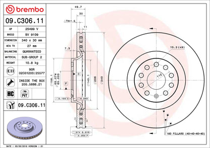 Brembo Disc Brake Rotor 09.C306.11