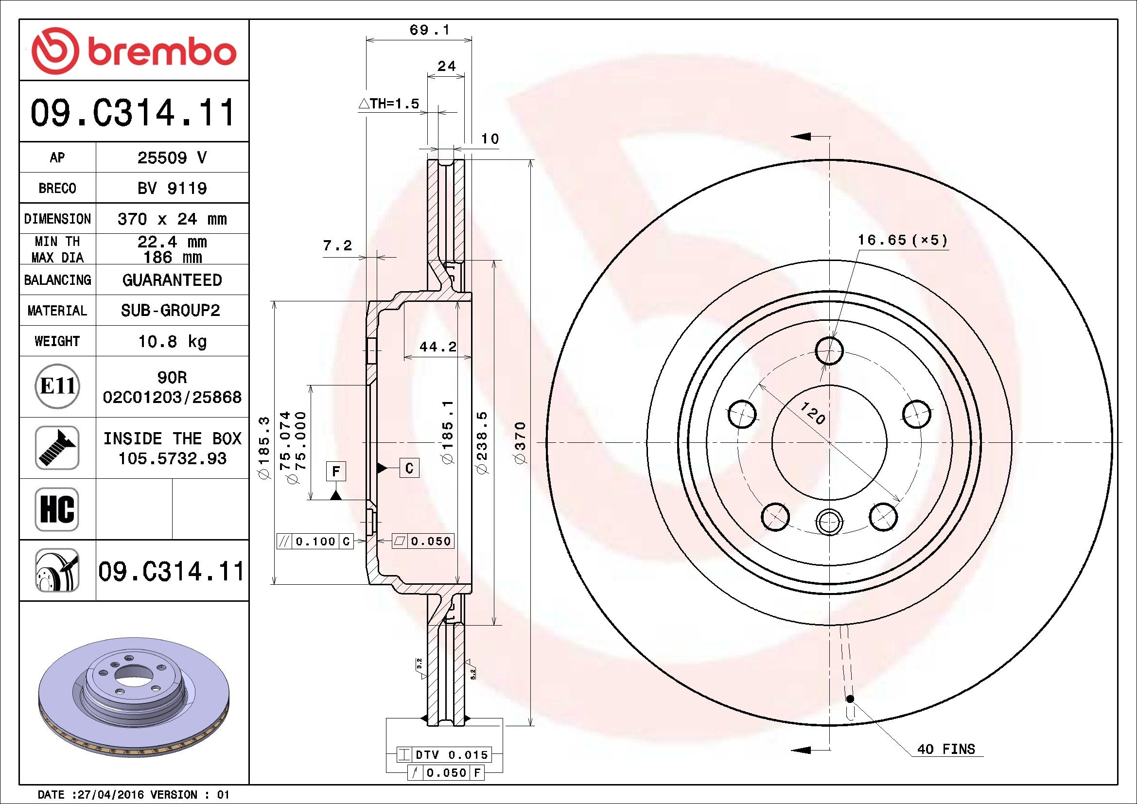Brembo 09C31411
