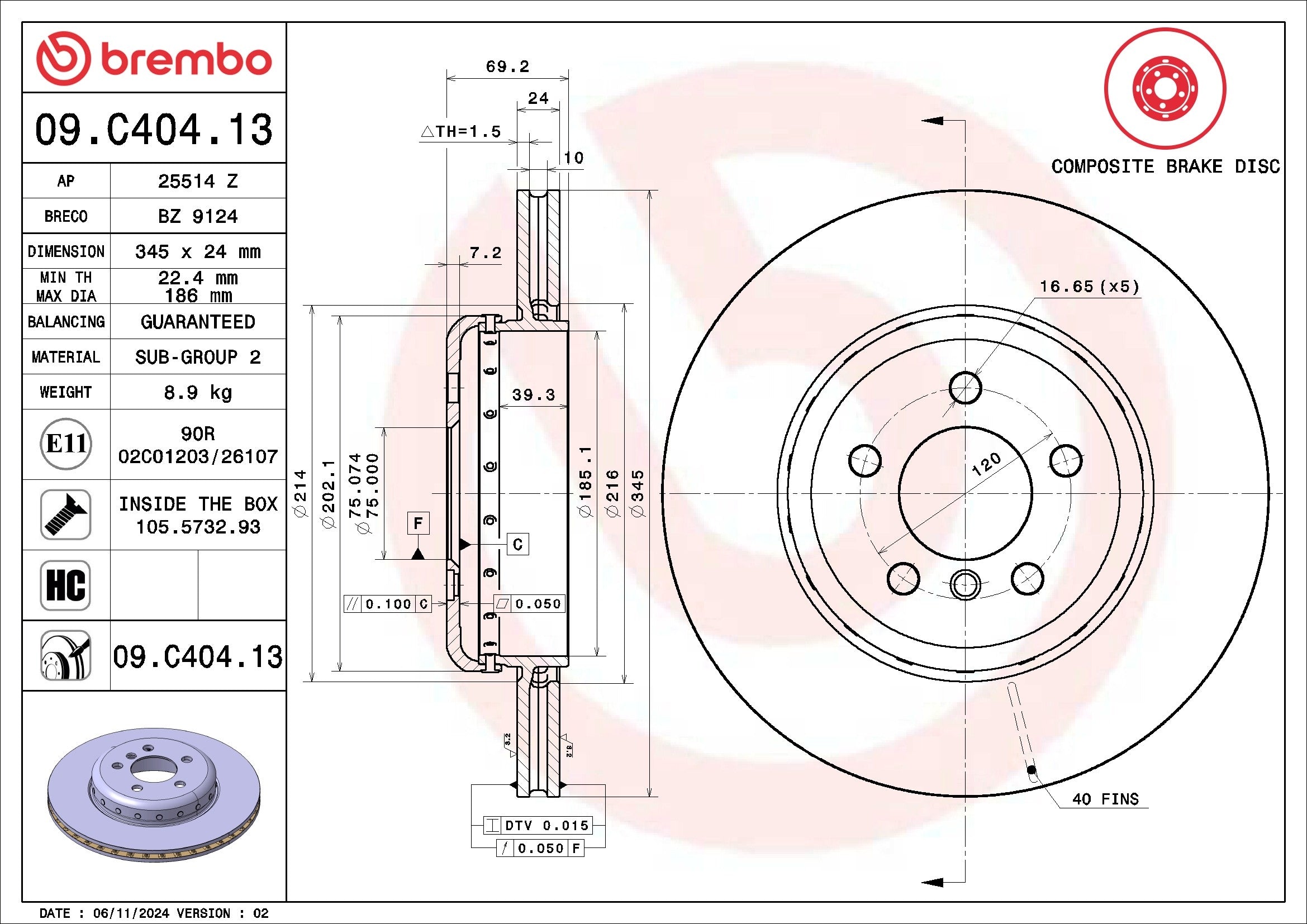 Brembo 09C40413