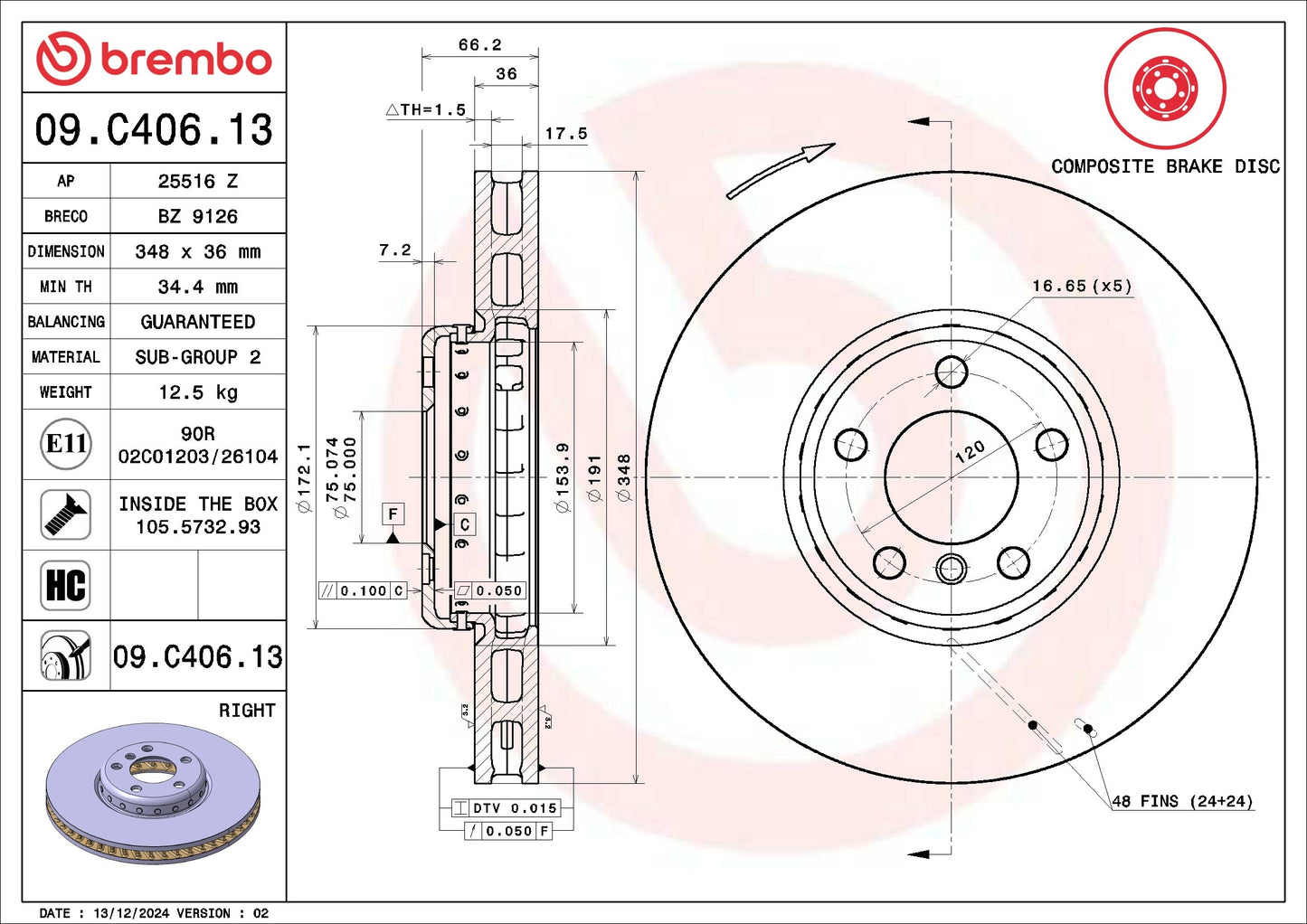 Brembo Disc Brake Rotor