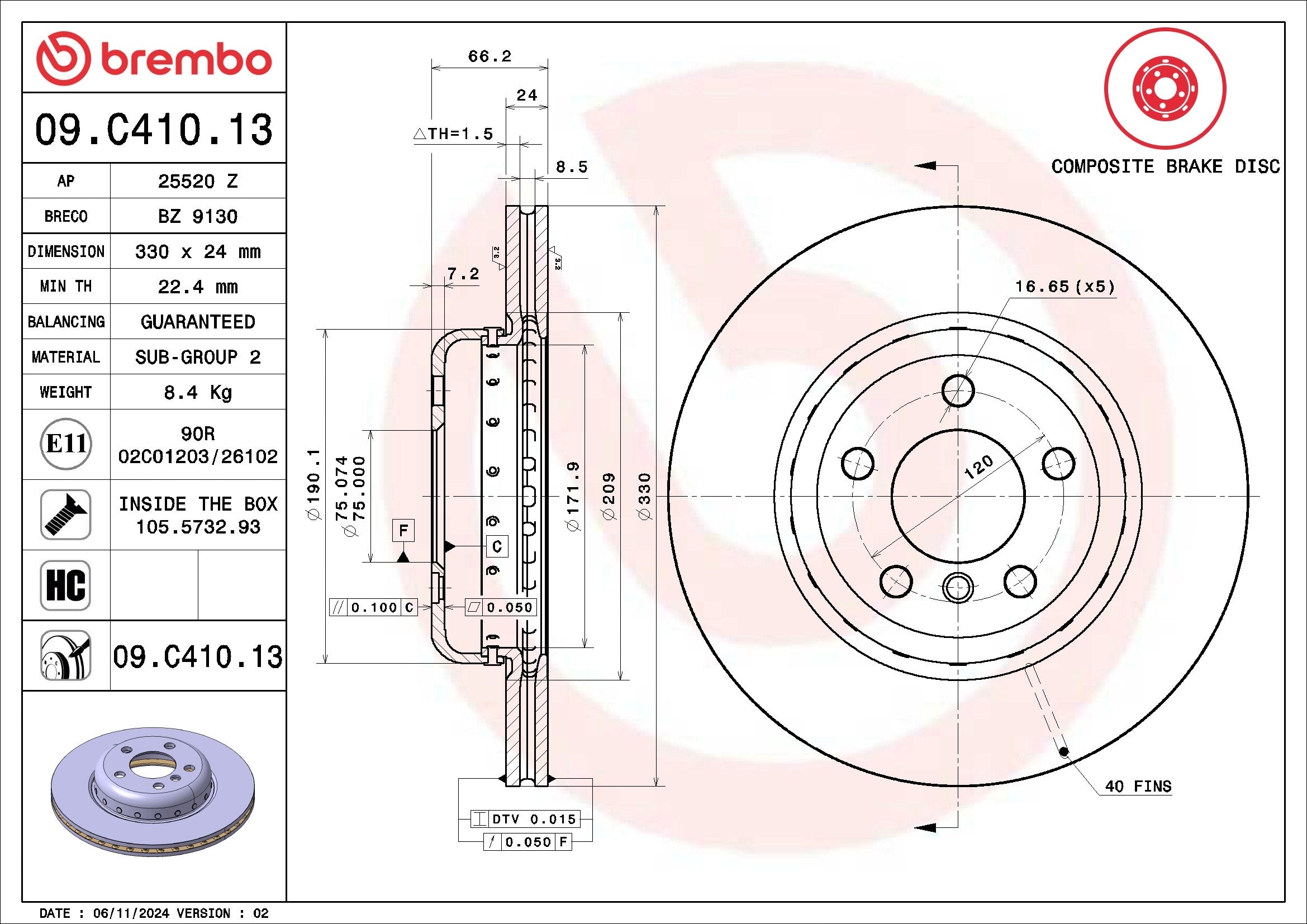 Brembo 09C41013
