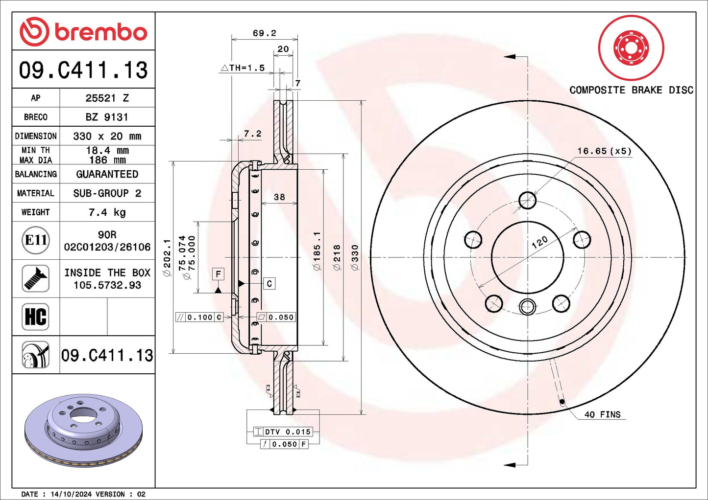 Brembo 09C41113
