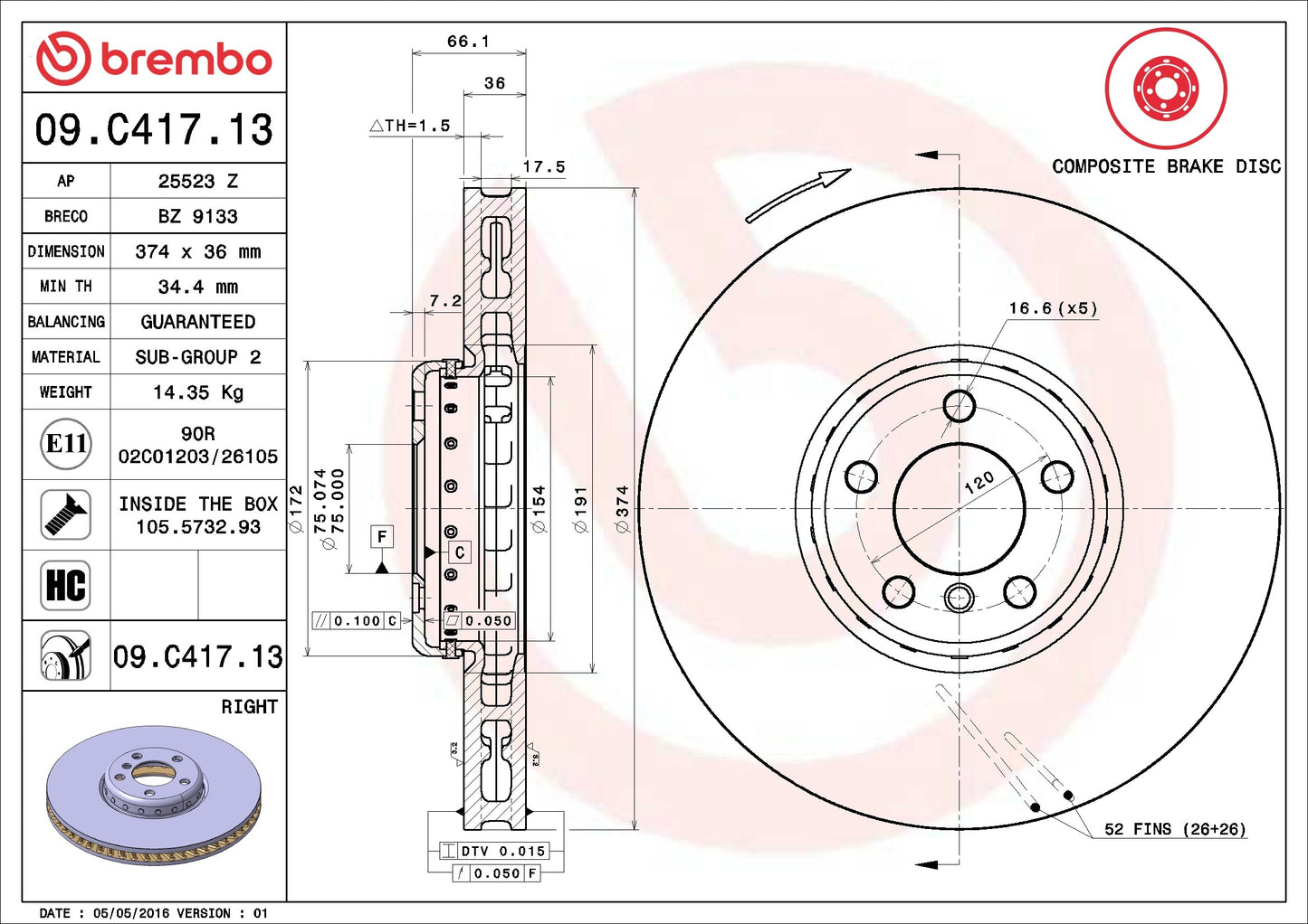 Brembo 09C41713