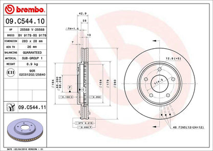 Brembo Disc Brake Rotor 09.C544.11