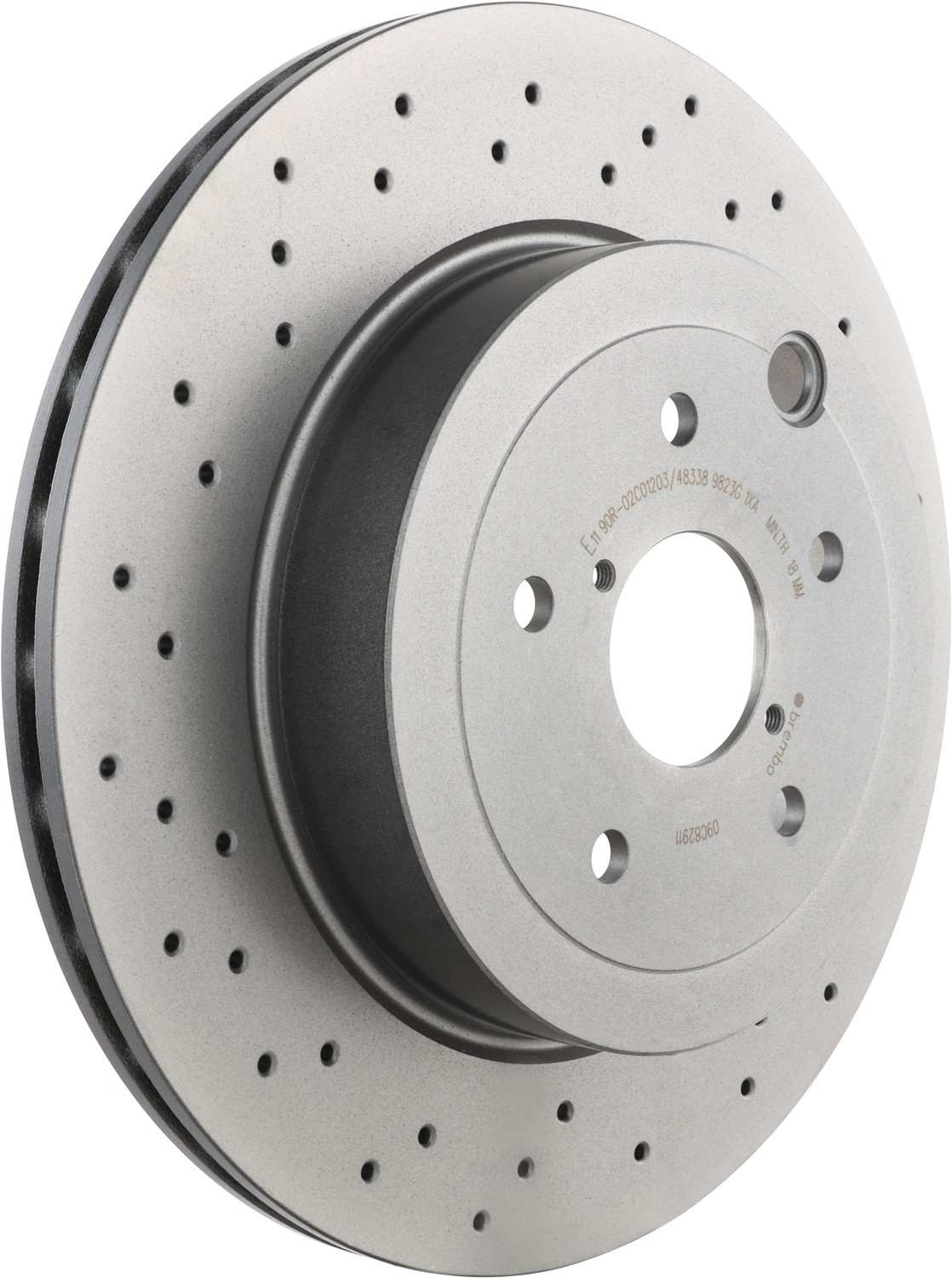 Brembo OE Brembo 18-20 Subaru WRX STI Rear Premium UV Coated OE Equivalent Rotor 09.C829.11